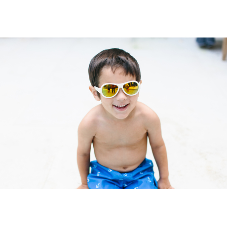 Okulary przeciwsłoneczne dla dzieci Babiators polaryzacja Wicked White