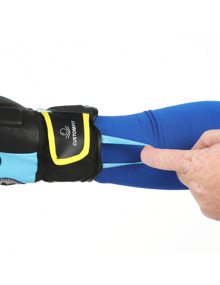 Rękawice narciarskie Level SQ JR CF Mitten (jednopalczaste) Yellow-Blue