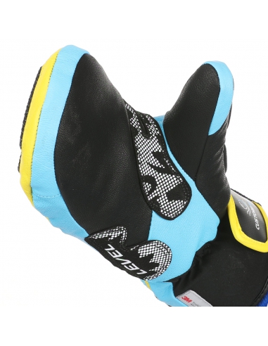 Rękawice narciarskie Level SQ JR CF Mitten (jednopalczaste) Yellow-Blue