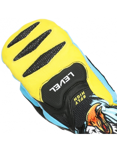 Rękawice narciarskie Level SQ JR CF Mitten (jednopalczaste) Yellow-Blue