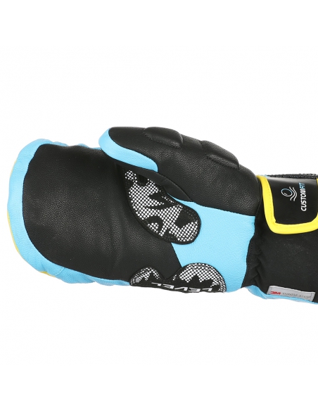 Rękawice narciarskie Level SQ JR CF Mitten (jednopalczaste) Yellow-Blue