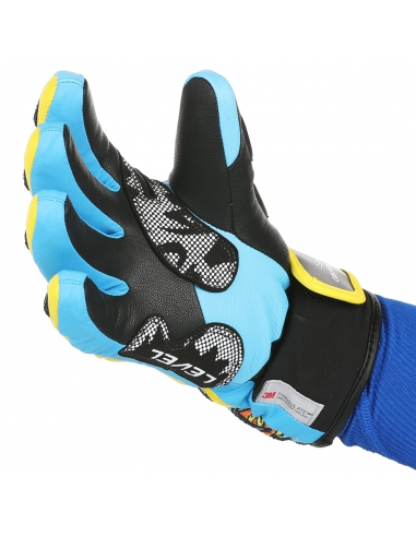 Rękawice narciarskie Level SQ JR CF Yellow-Blue
