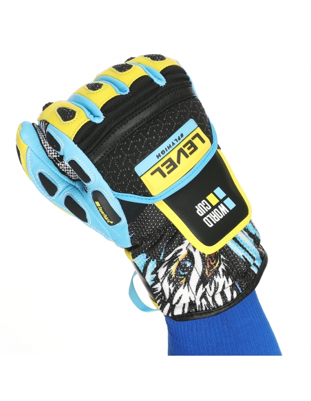 Rękawice narciarskie Level WorldCup JR CF Yellow-Blue