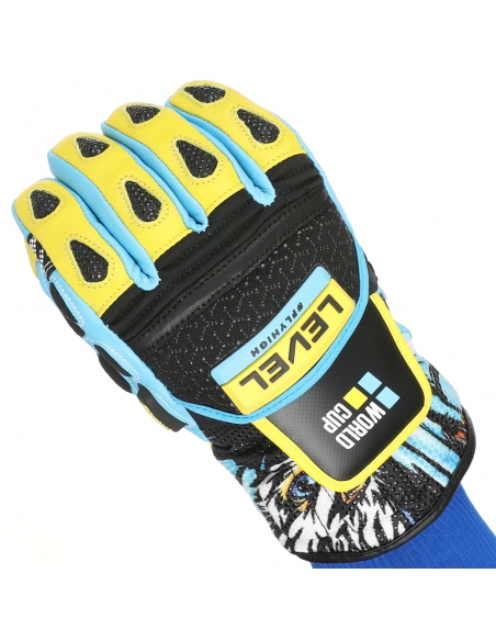 Rękawice narciarskie Level WorldCup JR CF Yellow-Blue