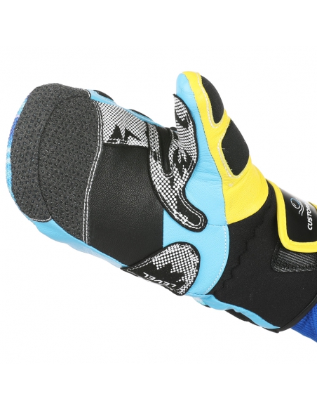 Rękawice narciarskie Level WorldCup JR CF Mitten (jednopalczaste) Yellow-Blue