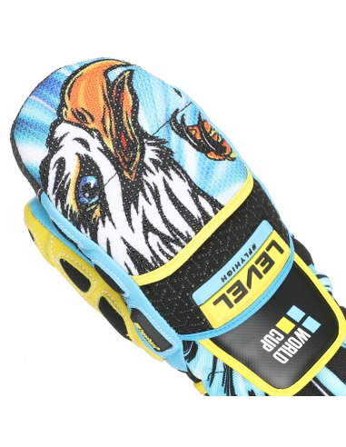 Rękawice narciarskie Level WorldCup JR CF Mitten (jednopalczaste) Yellow-Blue