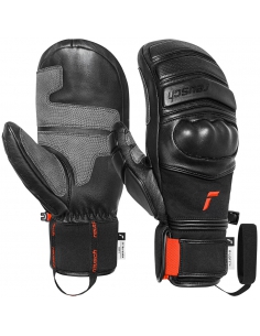 Rękawice narciarskie Reusch World Champ Mitten (jednopalczaste) Black/Fluo Red 2025/26
