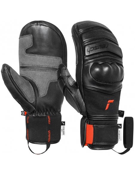 Rękawice narciarskie Reusch World Champ Mitten (jednopalczaste) Black/Fluo Red 2025/26