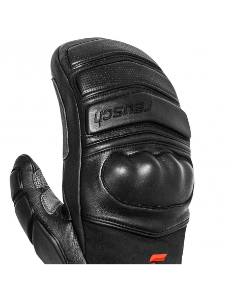 Rękawice narciarskie Reusch World Champ Mitten (jednopalczaste) Black/Fluo Red 2025/26