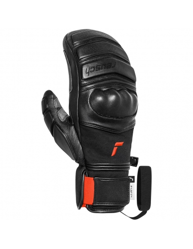 Rękawice narciarskie Reusch World Champ Mitten (jednopalczaste) Black/Fluo Red 2025/26