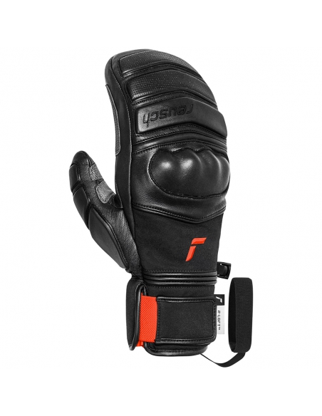 Rękawice narciarskie Reusch World Champ Mitten (jednopalczaste) Black/Fluo Red 2025/26