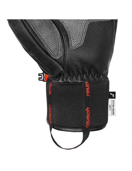 Rękawice narciarskie Reusch World Champ Mitten (jednopalczaste) Black/Fluo Red 2025/26