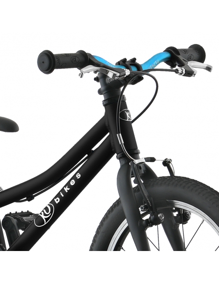 Rower dziecięcy Kubikes 16S Black/Laser-Blue - czarny z niebieskimi akcentami