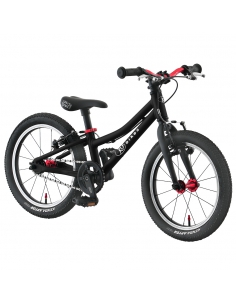 Rower dziecięcy Kubikes 16S Black/Laser-Red - czarny z czerwonymi akcentami