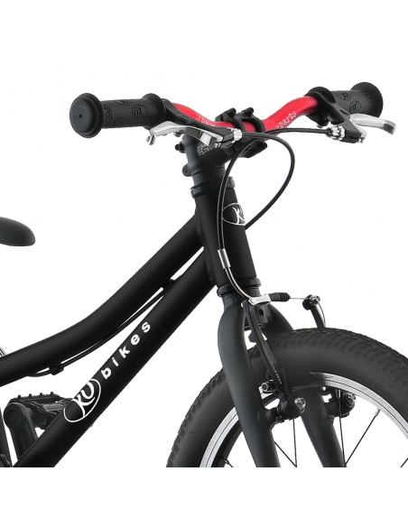 Rower dziecięcy Kubikes 16S Black/Laser-Red - czarny z czerwonymi akcentami