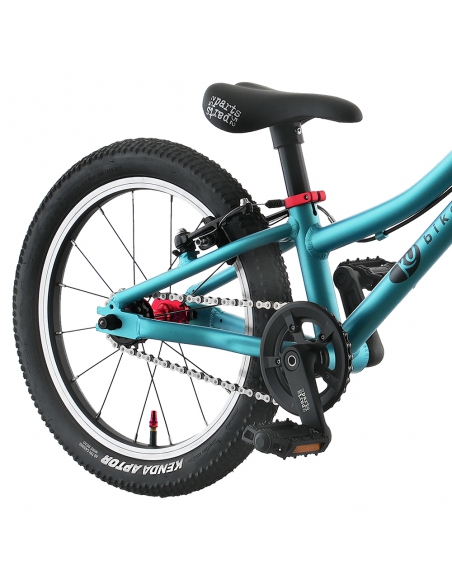 Rower dziecięcy Kubikes 16S Turquoise/Laser-Red - turkusowy z czerwonymi akcentami