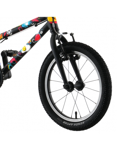 Rower dziecięcy Kubikes 16L Black/Comic - czarny z naklejkami komiksowymi