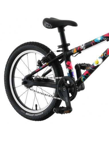 Rower dziecięcy Kubikes 16L Black/Comic - czarny z naklejkami komiksowymi
