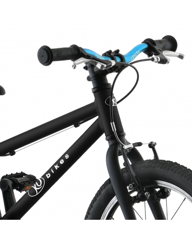 Rower dziecięcy Kubikes 16L Black/Laser-Blue - czarny z niebieskimi akcentami