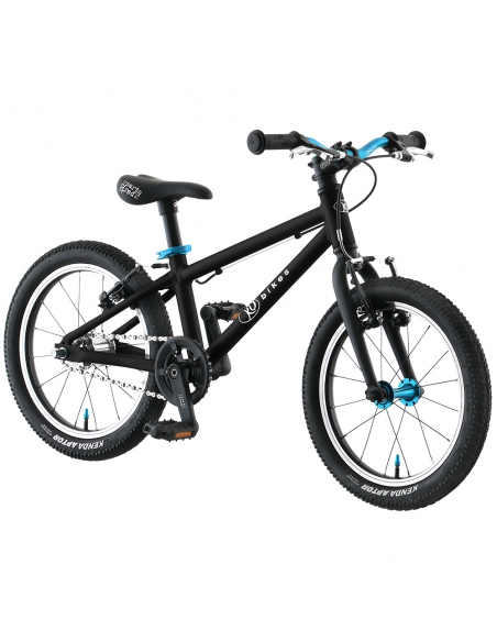 Rower dziecięcy Kubikes 16L AUTO Black/Laser-Blue - czarny z niebieskimi akcentami (automatyczna przerzutka)