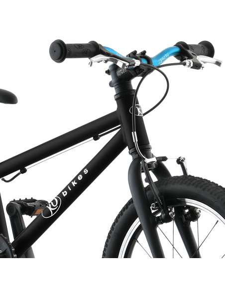 Rower dziecięcy Kubikes 16L AUTO Black/Laser-Blue - czarny z niebieskimi akcentami (automatyczna przerzutka)