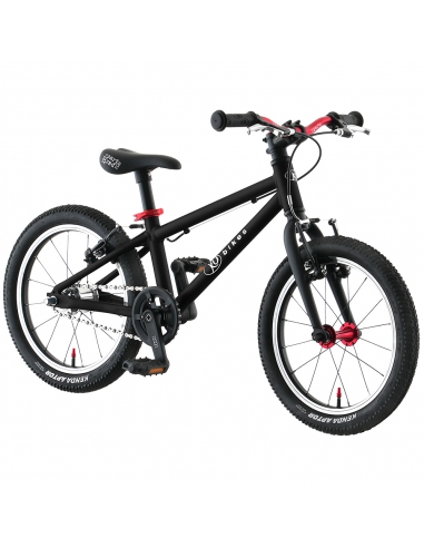 Rower dziecięcy Kubikes 16L AUTO Black/Laser-Red - czarny z czerwonymi akcentami (automatyczna przerzutka)