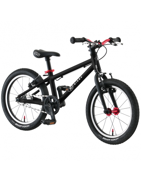 Rower dziecięcy Kubikes 16L AUTO Black/Laser-Red - czarny z czerwonymi akcentami (automatyczna przerzutka)