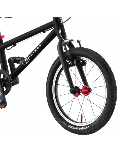 Rower dziecięcy Kubikes 16L AUTO Black/Laser-Red - czarny z czerwonymi akcentami (automatyczna przerzutka)