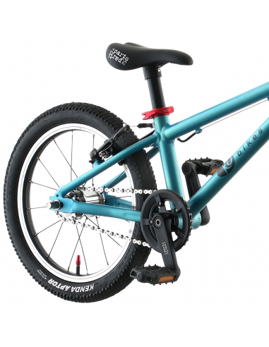 Rower dziecięcy Kubikes 16L AUTO Turquoise/Laser-Red - turkusowy z czerwonymi akcentami (automatyczna przerzutka)