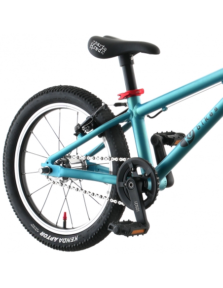 Rower dziecięcy Kubikes 16L AUTO Turquoise/Laser-Red - turkusowy z czerwonymi akcentami (automatyczna przerzutka)