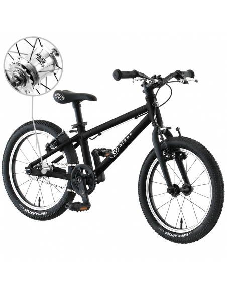 Rower dziecięcy Kubikes 16L AUTO Black czarny (automatyczna przerzutka)
