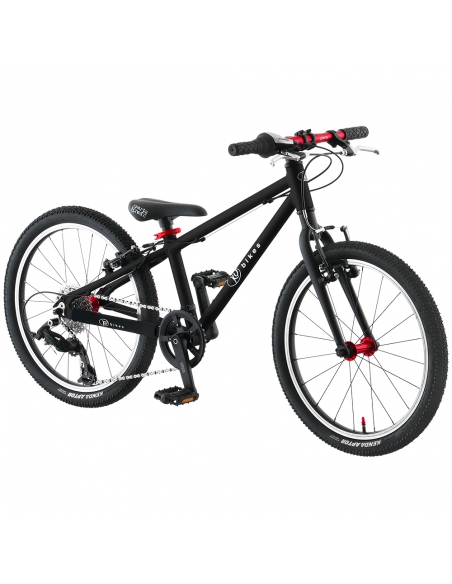 Rower dziecięcy Kubikes 20L Black/Laser-Red - czarny z czerwonymi akcentami
