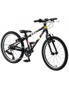 Rower dziecięcy Kubikes 20L Black/Comic - czarny z naklejkami komiksowymi