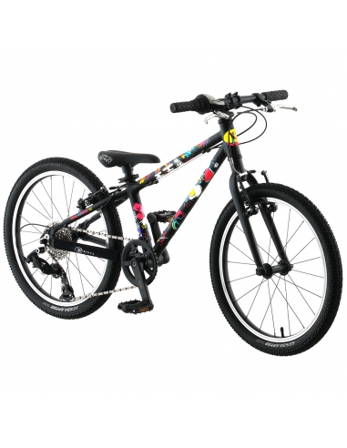 Rower dziecięcy Kubikes 20L Black/Comic - czarny z naklejkami komiksowymi