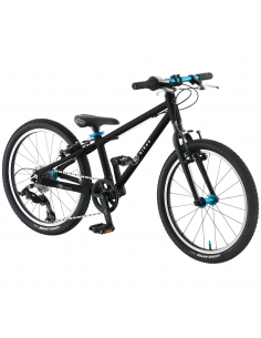 Rower dziecięcy Kubikes 20L Black/Laser-Blue - czarny z niebieskimi akcentami