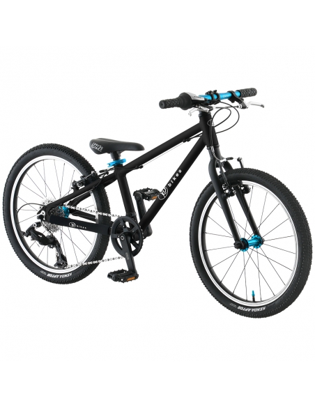 Rower dziecięcy Kubikes 20L Black/Laser-Blue - czarny z niebieskimi akcentami