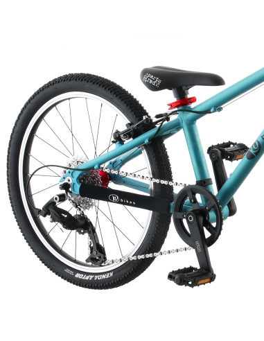 Rower dziecięcy Kubikes 20L Turquoise/Laser-Red - turkusowy z czerwonymi akcentami