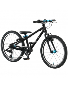 Rower dziecięcy Kubikes 20S Black/Laser-Blue - czarny z niebieskimi akcentami