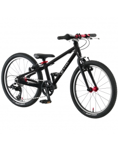 Rower dziecięcy Kubikes 20S Black/Laser-Red - czarny z czerwonymi akcentami