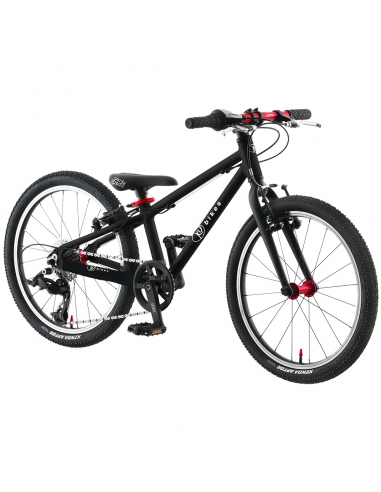 Rower dziecięcy Kubikes 20S Black/Laser-Red - czarny z czerwonymi akcentami