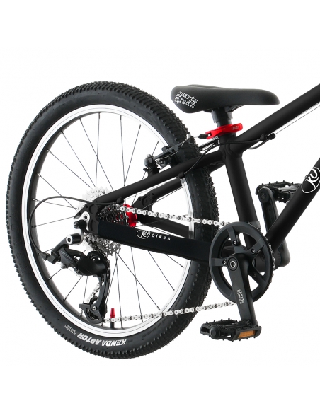 Rower dziecięcy Kubikes 20S Black/Laser-Red - czarny z czerwonymi akcentami