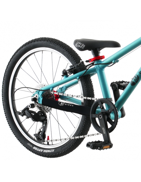 Rower dziecięcy Kubikes 20S Turquoise/Laser-Red - turkusowy z czerwonymi akcentami