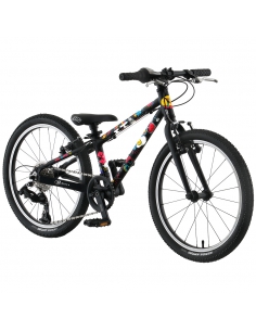 Rower dziecięcy Kubikes 20S Black/Comic - czarny z naklejkami komiksowymi