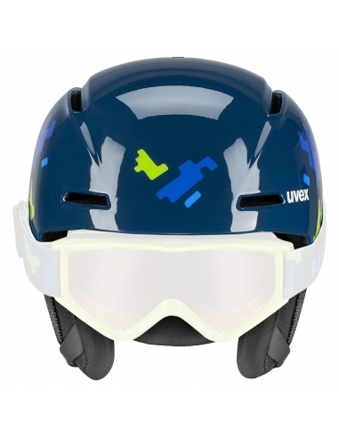 Kask narciarski dziecięcy Uvex Viti Blue Puzzle