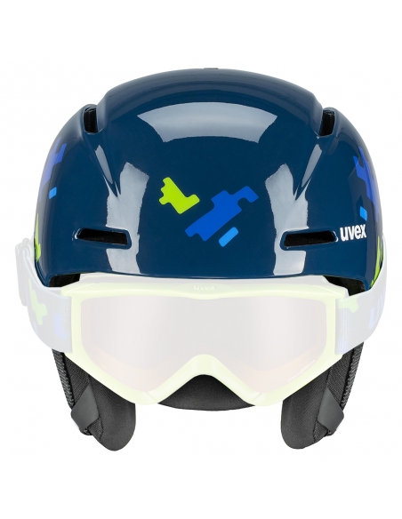 Kask narciarski dziecięcy Uvex Viti Blue Puzzle