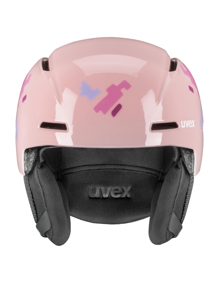 Kask narciarski dziecięcy Uvex Viti Pink Puzzle