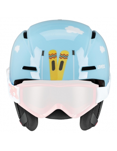 Kask narciarski dziecięcy Uvex Viti Light Blue Birdy