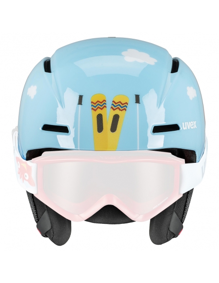 Kask narciarski dziecięcy Uvex Viti Light Blue Birdy