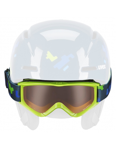 Gogle narciarskie dziecięce Uvex Speedy Pro Light-Green / Blue Puzzle