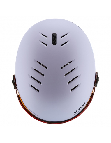 Kask narciarski z szybą Uvex Rocket Jr Visor Cool Lavender/Abstract Mat